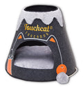 Touchcat Molten Lava Triangular Cat Bed with Fleece Cushion