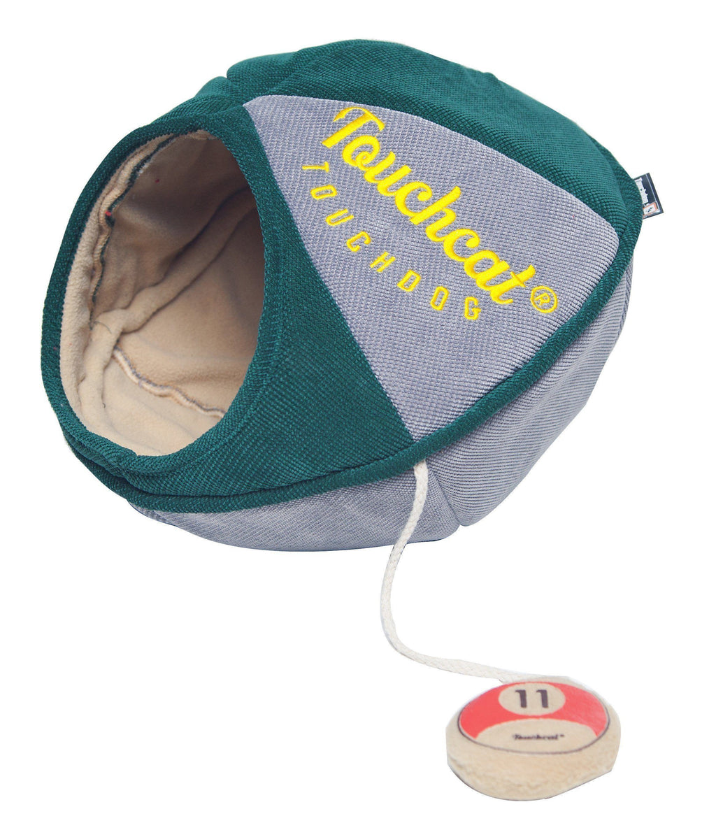 Touchcat Saucer Oval Cat Bed with Removable Cushion and Rope Toy