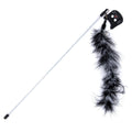 Tail-Feather Designer Wand Cat Teaser with Fox-Tail Accent