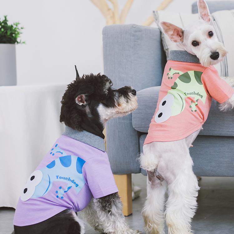 Arubark Caribbean Style Dog Polo T-Shirt with Lizard Print
