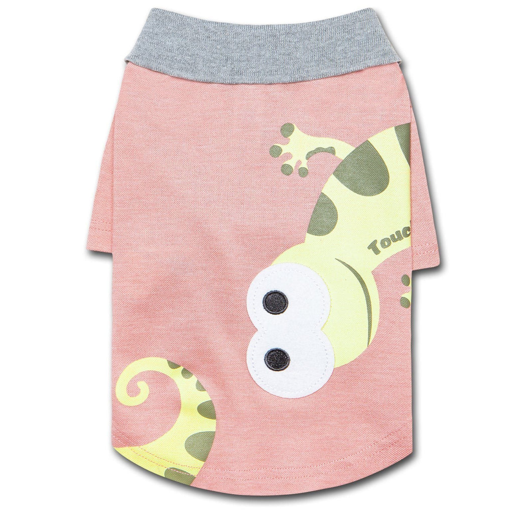 Arubark Caribbean Style Dog Polo T-Shirt with Lizard Print