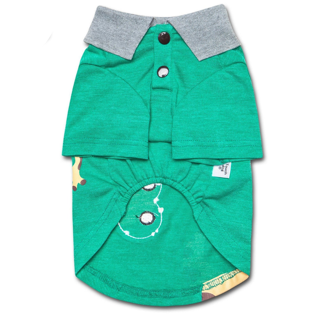 Arubark Caribbean Style Dog Polo T-Shirt with Lizard Print