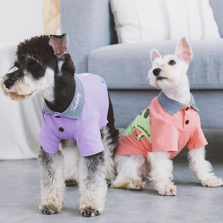 Arubark Caribbean Style Dog Polo T-Shirt with Lizard Print