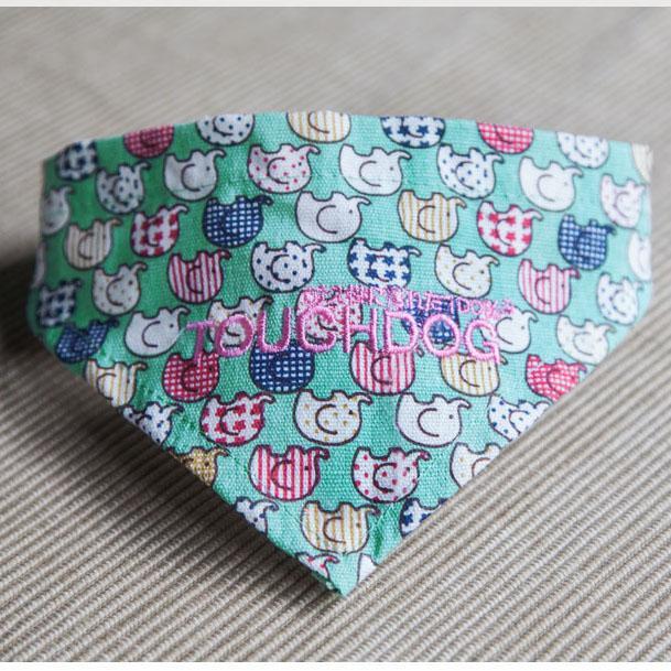 Elephant Pattern Hook-and-Loop Dog Bandana