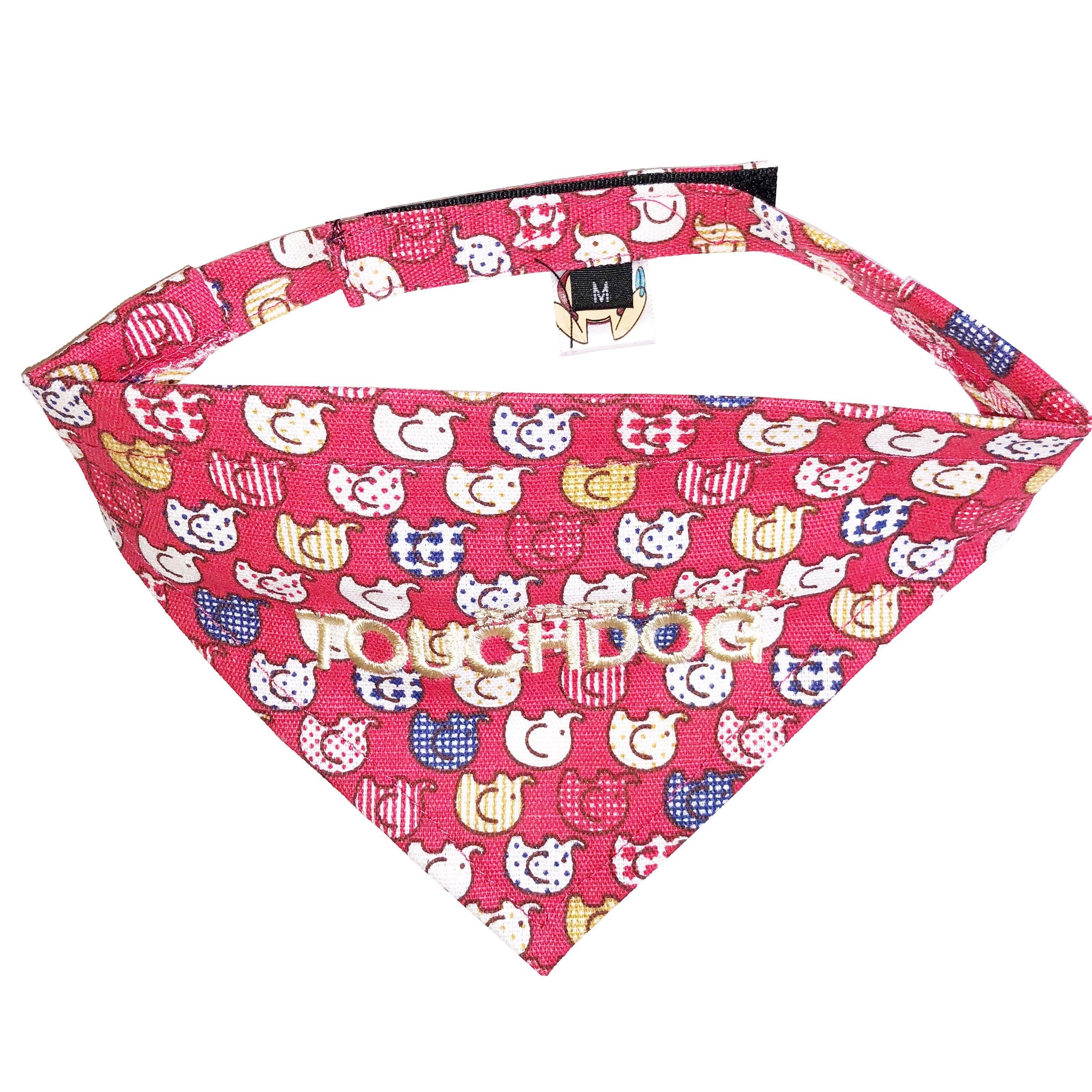 Elephant Pattern Hook-and-Loop Dog Bandana