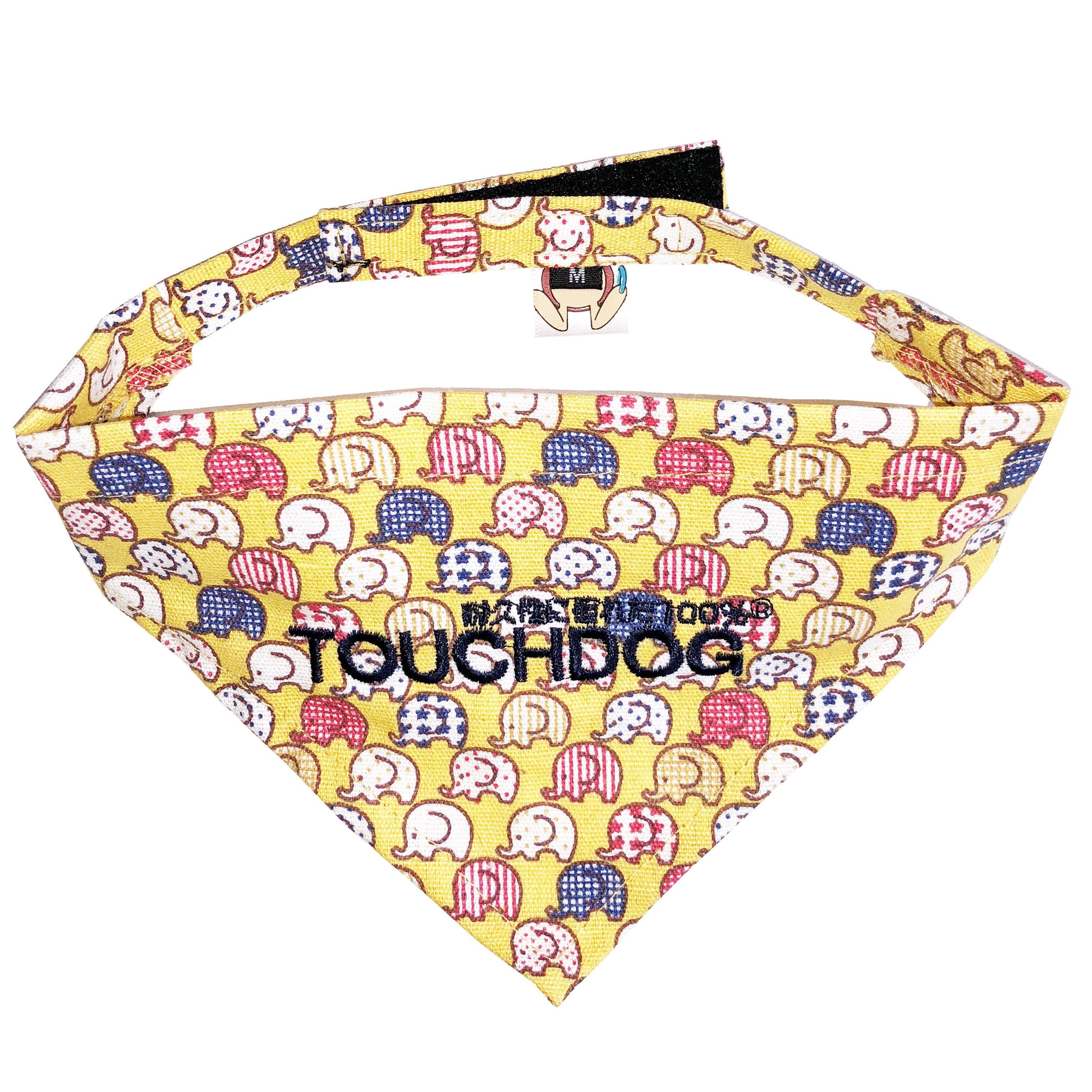 Elephant Pattern Hook-and-Loop Dog Bandana