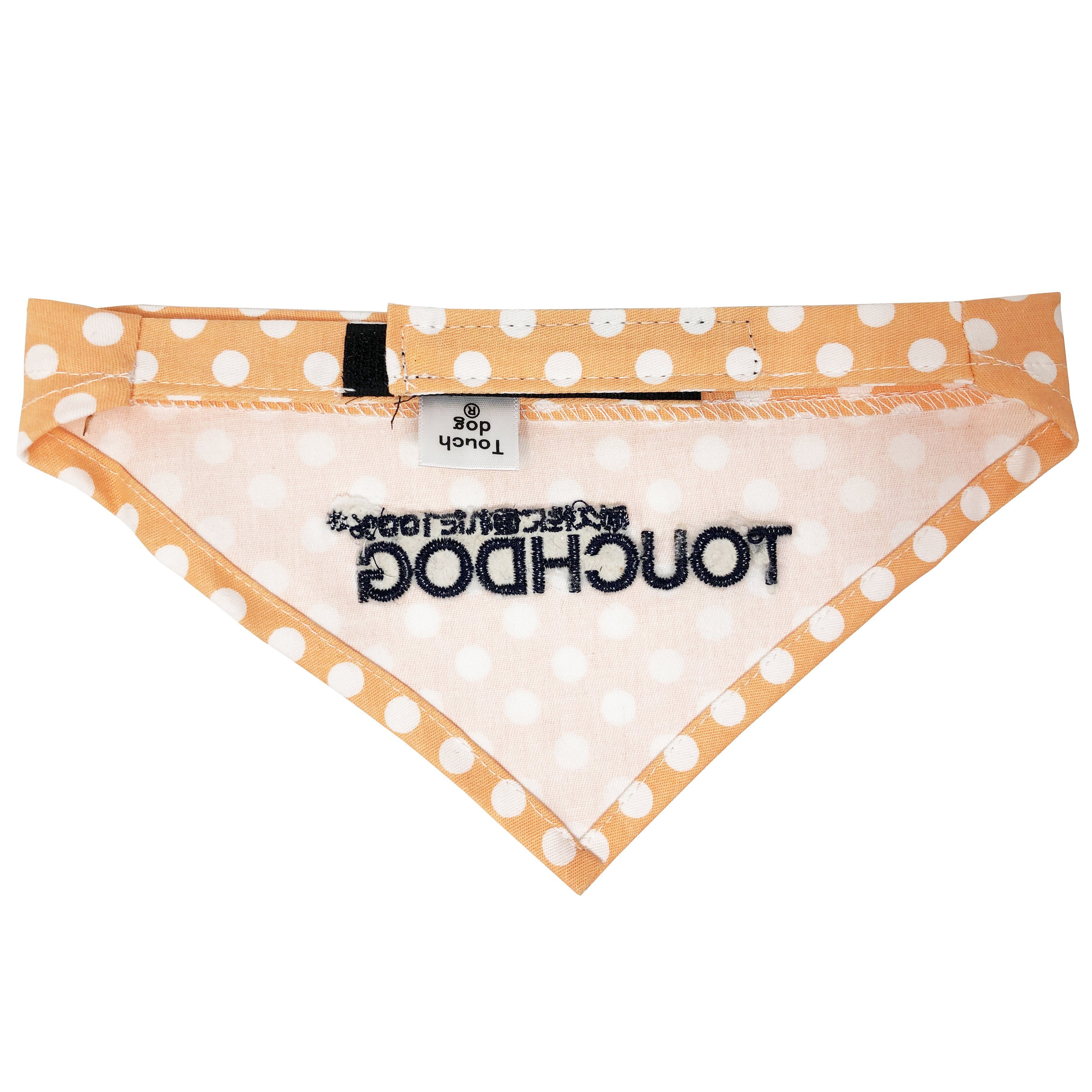 Polka-Dot Hook-and-Loop Dog Bandana, Adjustable Sizes