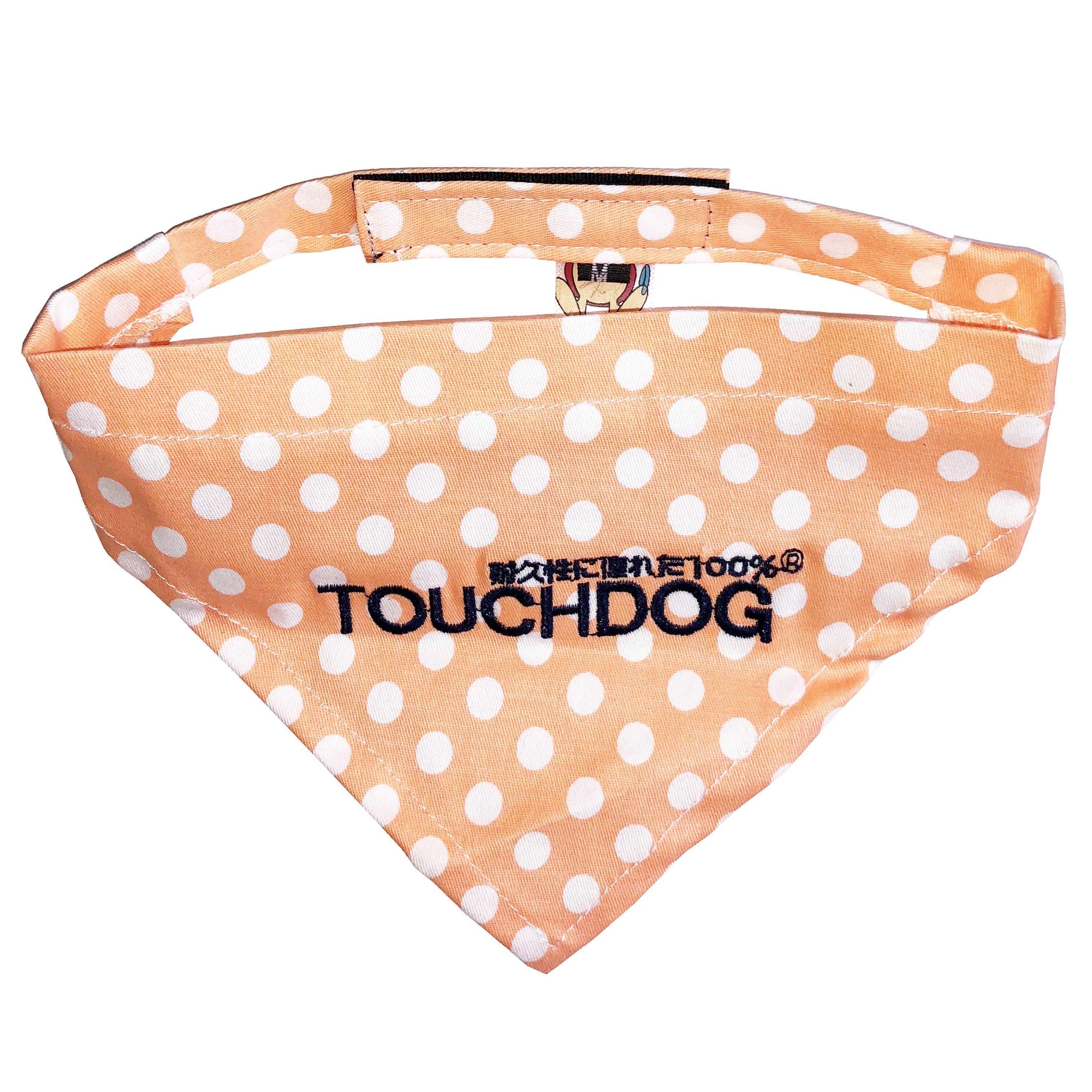 Polka-Dot Hook-and-Loop Dog Bandana, Adjustable Sizes