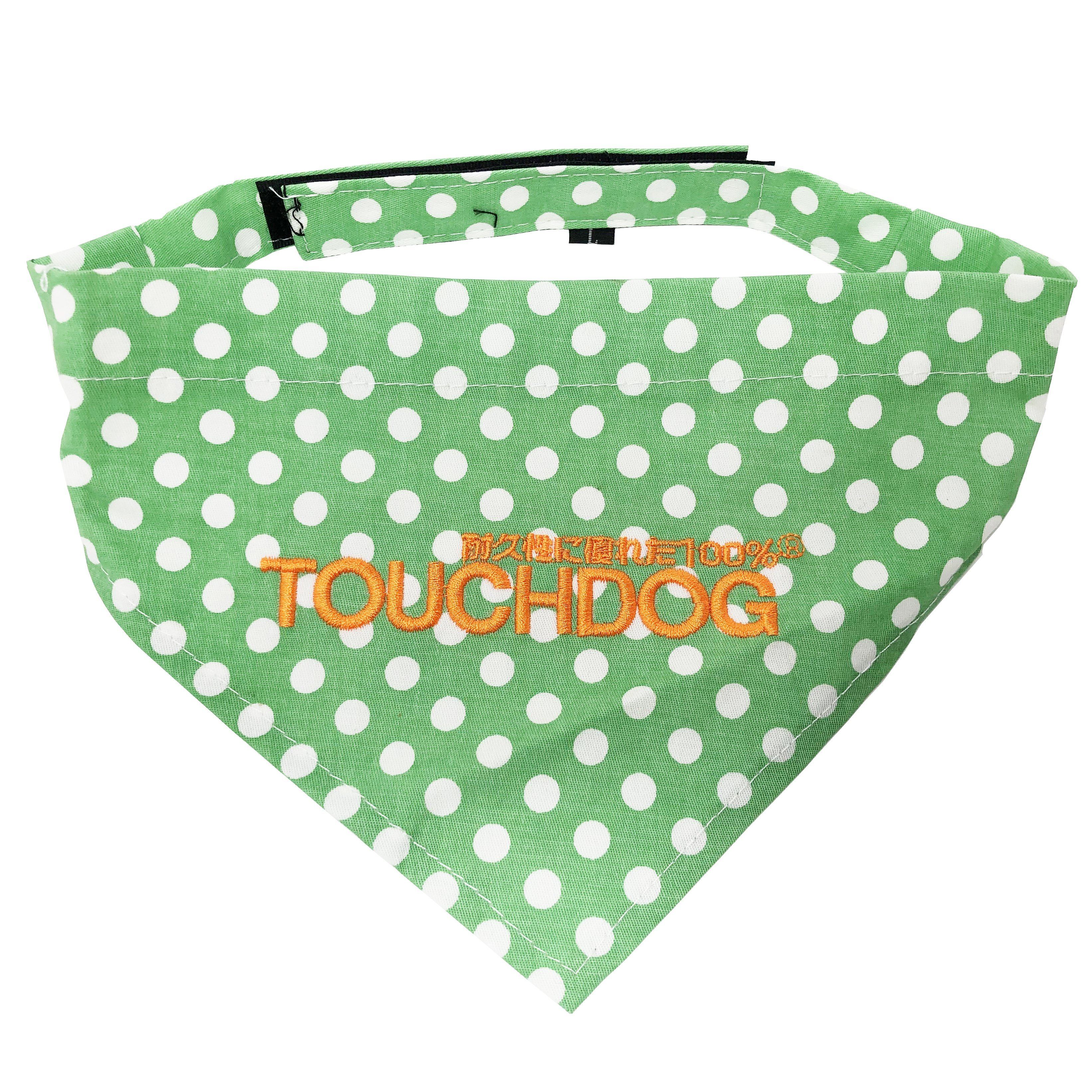 Polka-Dot Hook-and-Loop Dog Bandana, Adjustable Sizes