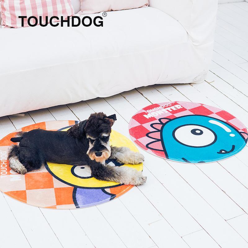 Touchdog Cartoon Monster Rounded Pet Mat, 26" x 26"