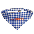 Adjustable Hook-and-Loop Pet Bandana with Embroidered Seal