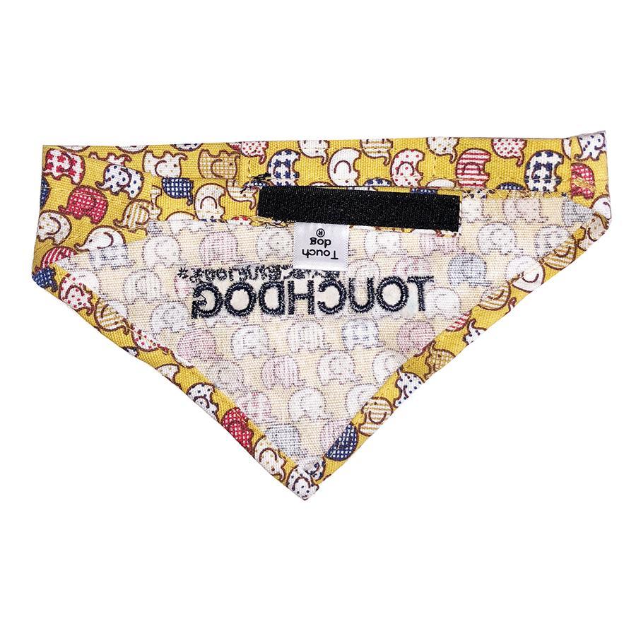 Adjustable Hook-and-Loop Pet Bandana with Embroidered Seal