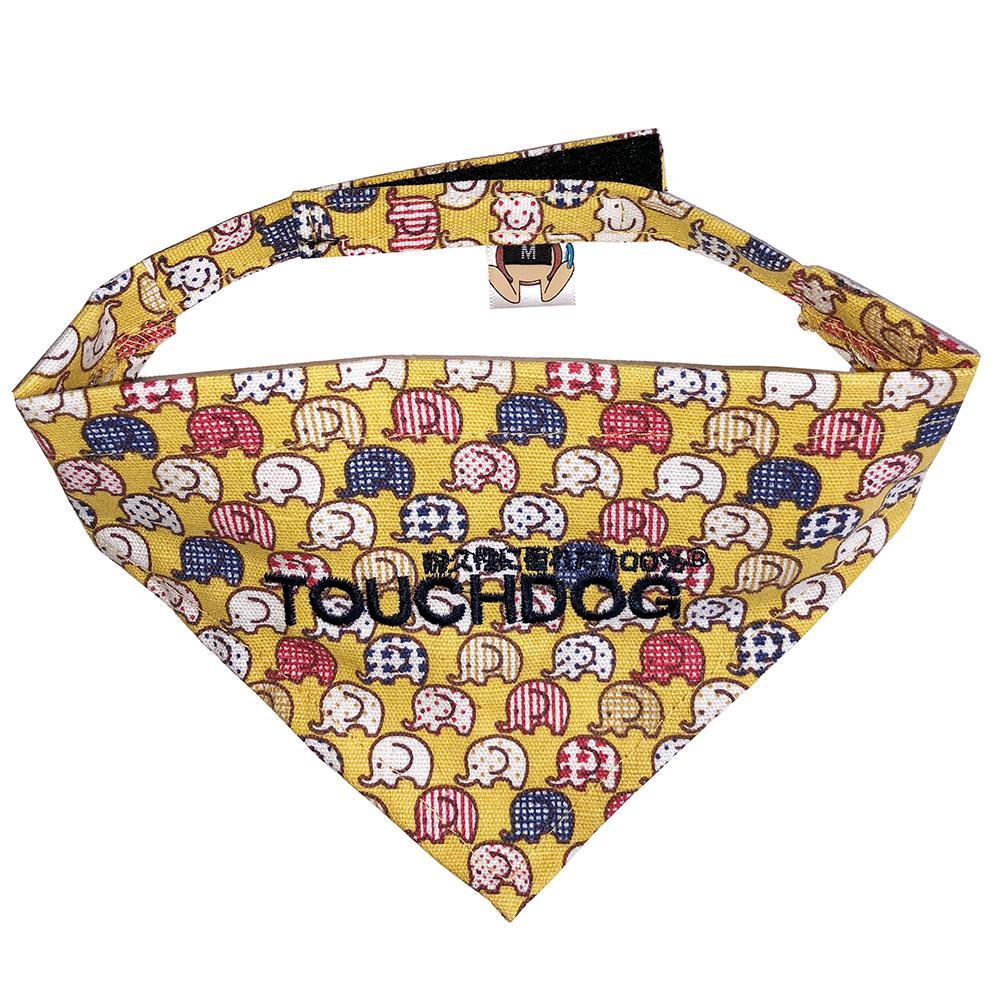 Adjustable Hook-and-Loop Pet Bandana with Embroidered Seal