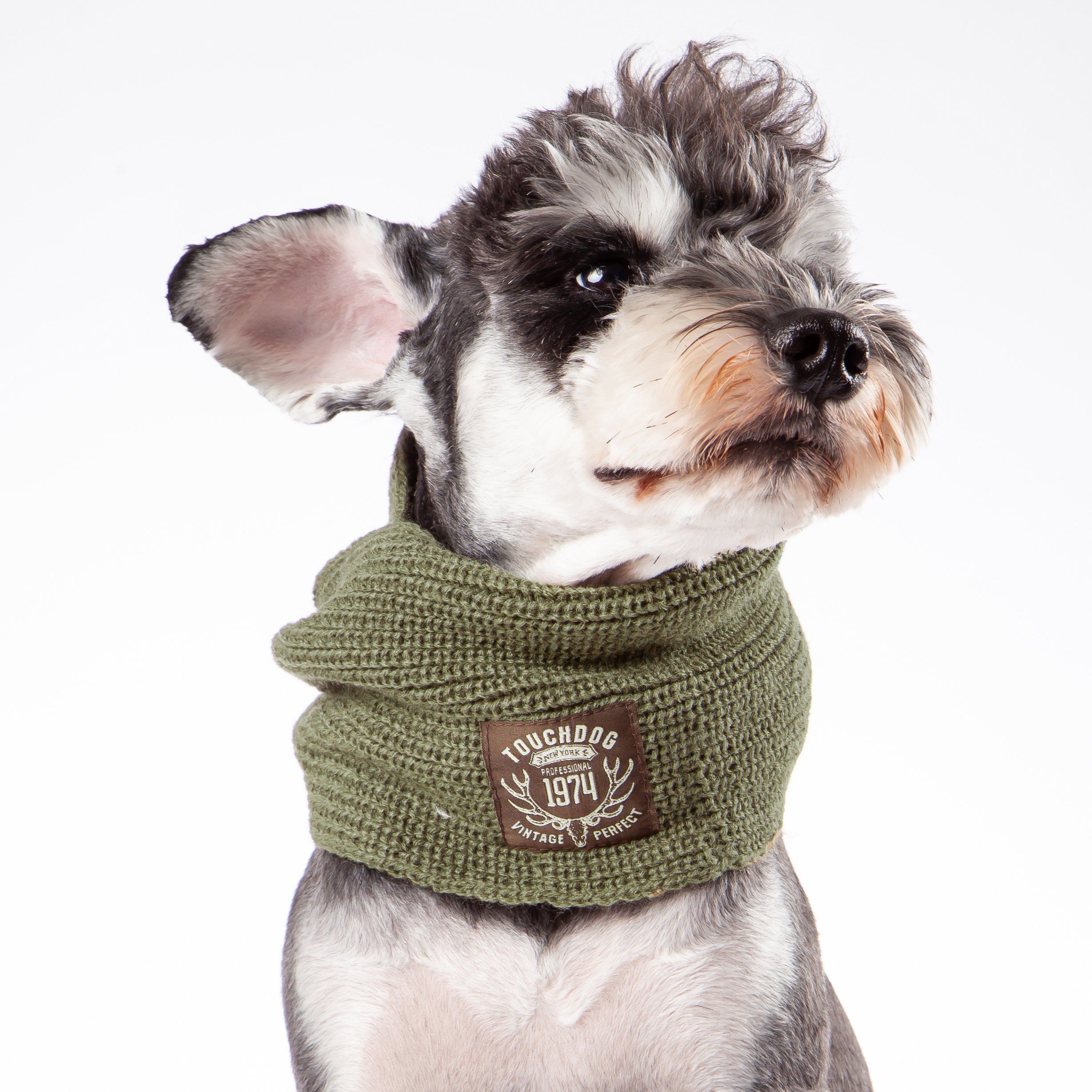 Touchdog Heavy Knit Winter Dog Scarf, One Size