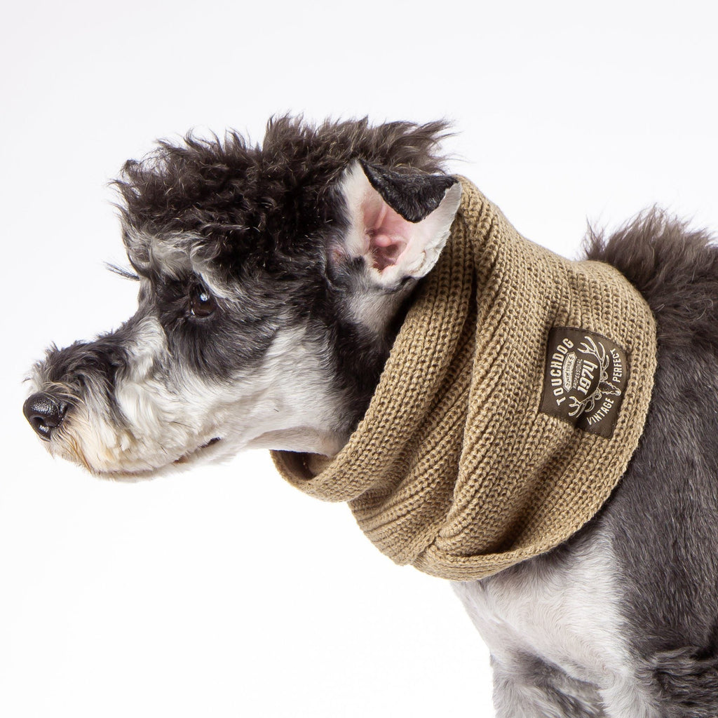 Touchdog Heavy Knit Winter Dog Scarf, One Size