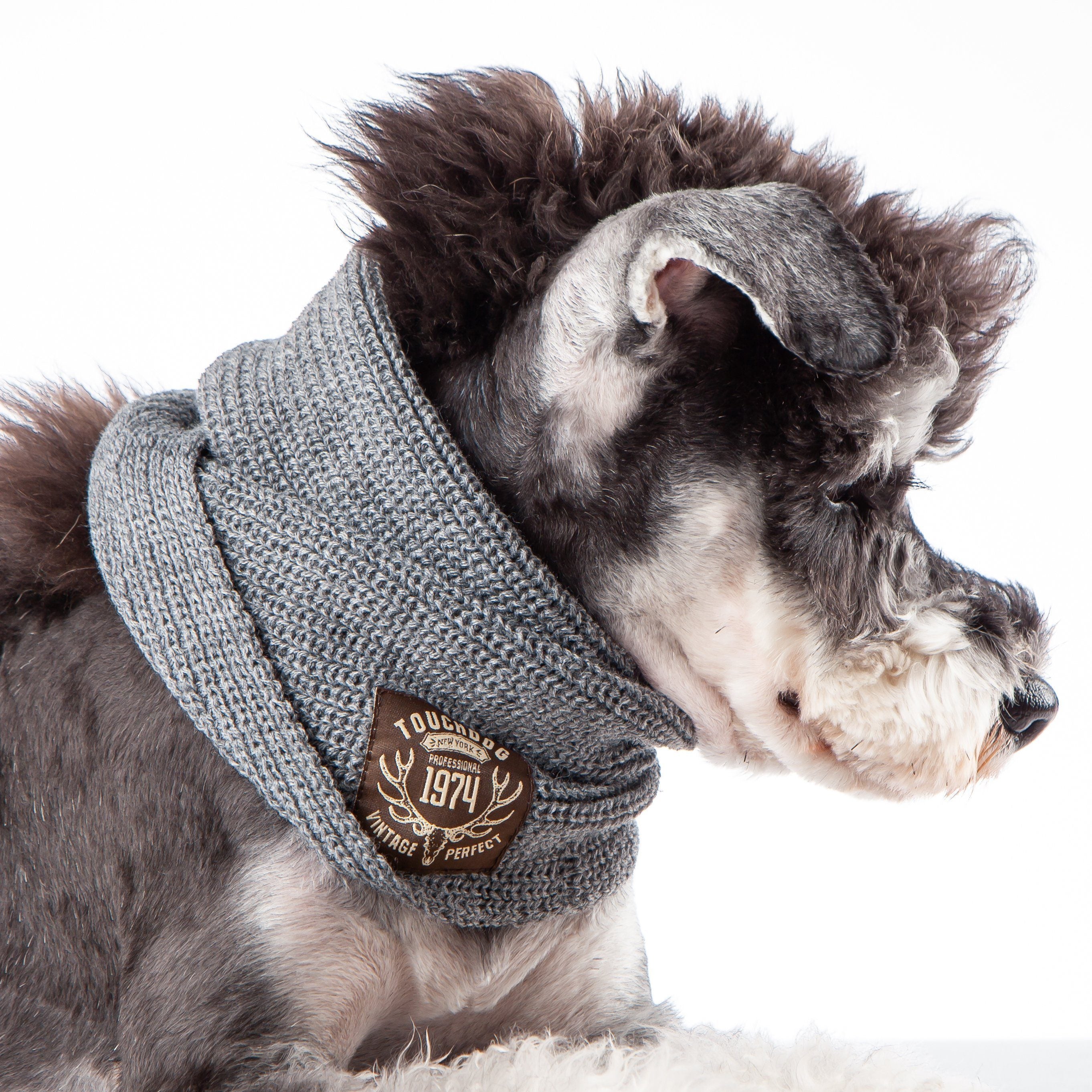 Touchdog Heavy Knit Winter Dog Scarf, One Size