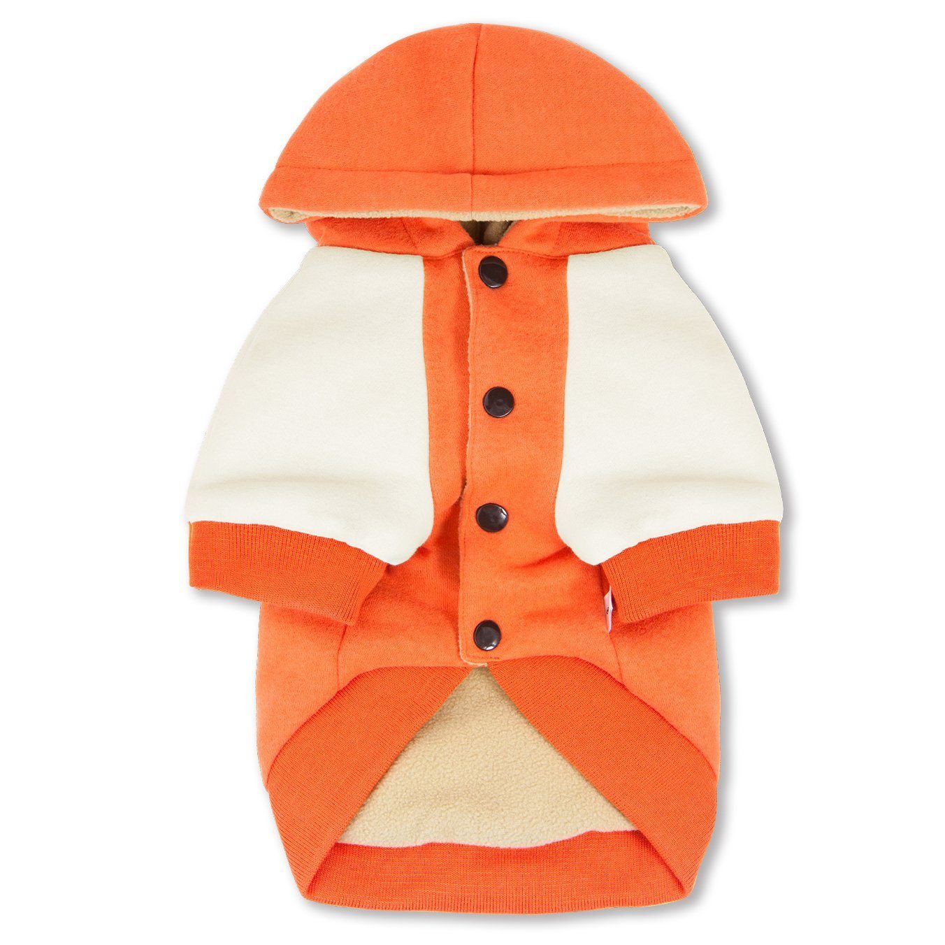 Cotton Dog Hoodie with Polar Fleece Lining