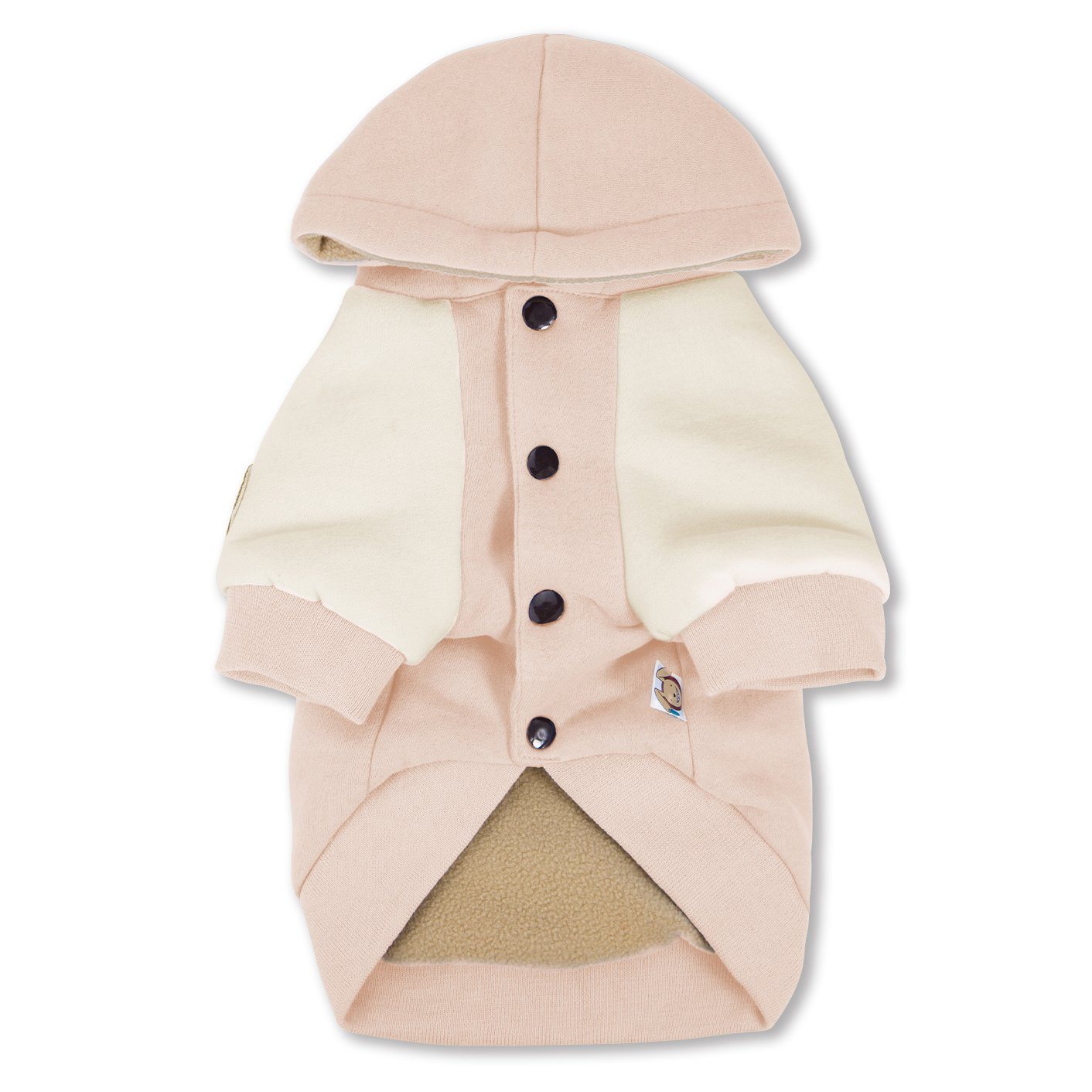 Cotton Dog Hoodie with Polar Fleece Lining