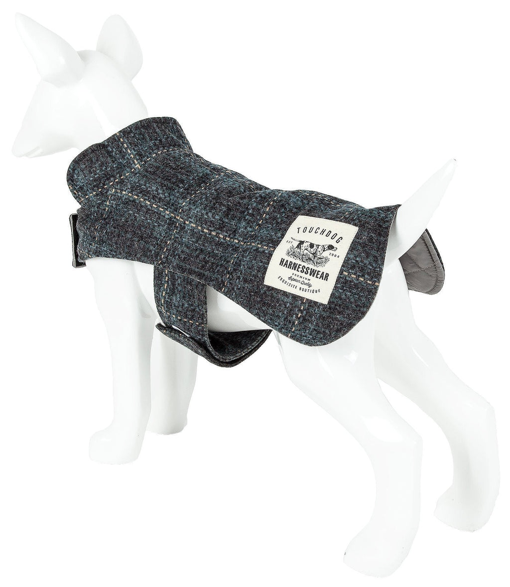 Windowpane Plaid Dog Jacket & Reversible Mat Set