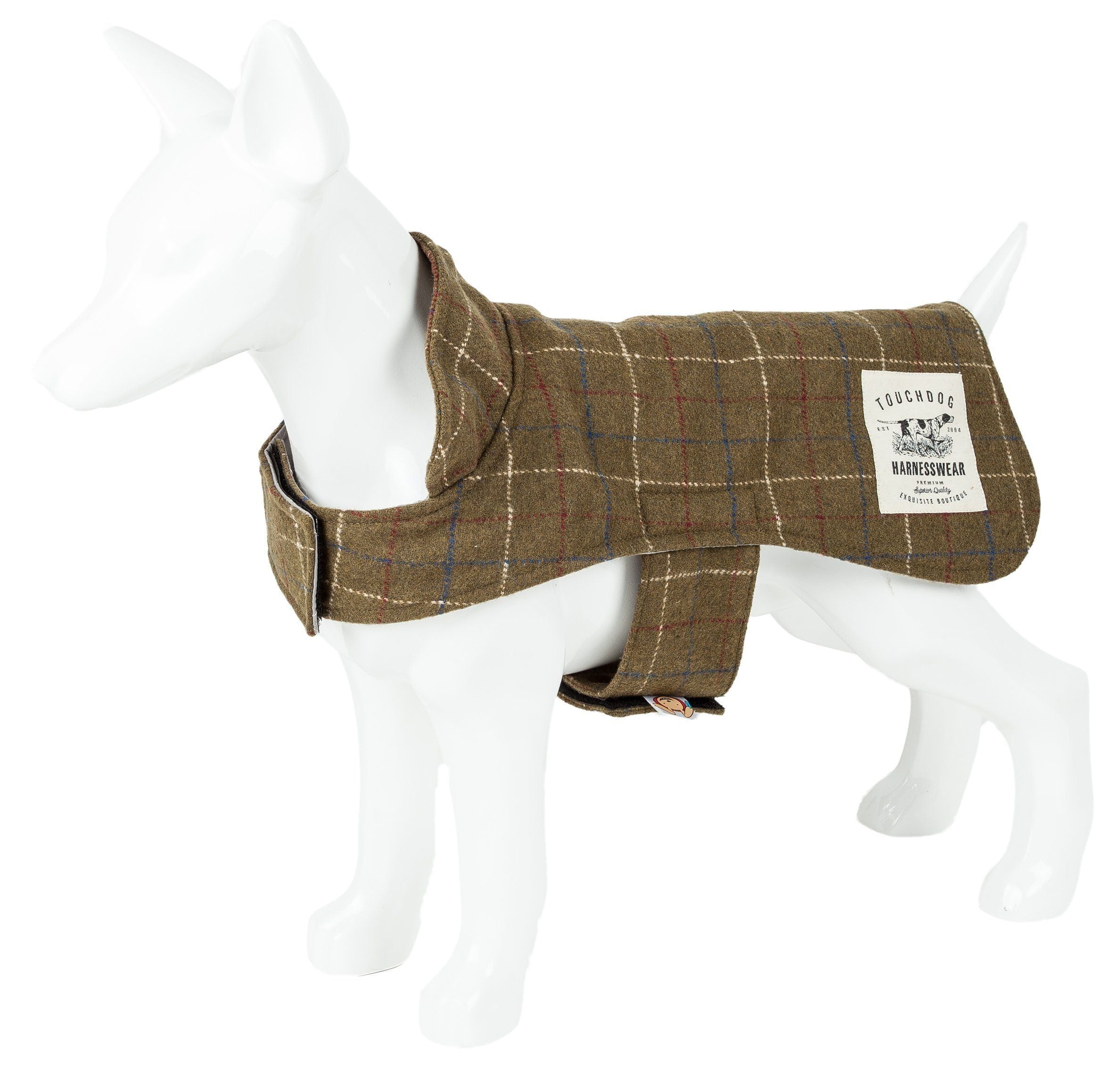 2-in-1 Windowpane Plaid Dog Jacket & Reversible Mat Set