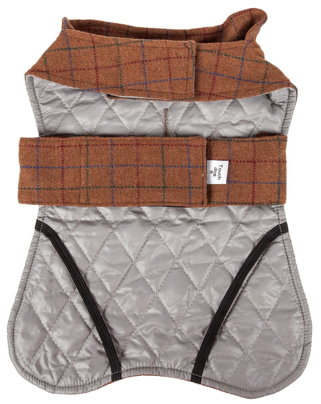 2-in-1 Windowpane Plaid Dog Jacket & Reversible Mat Set