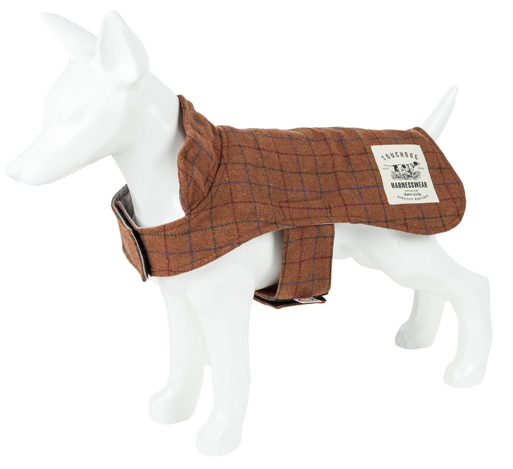2-in-1 Windowpane Plaid Dog Jacket & Reversible Mat Set