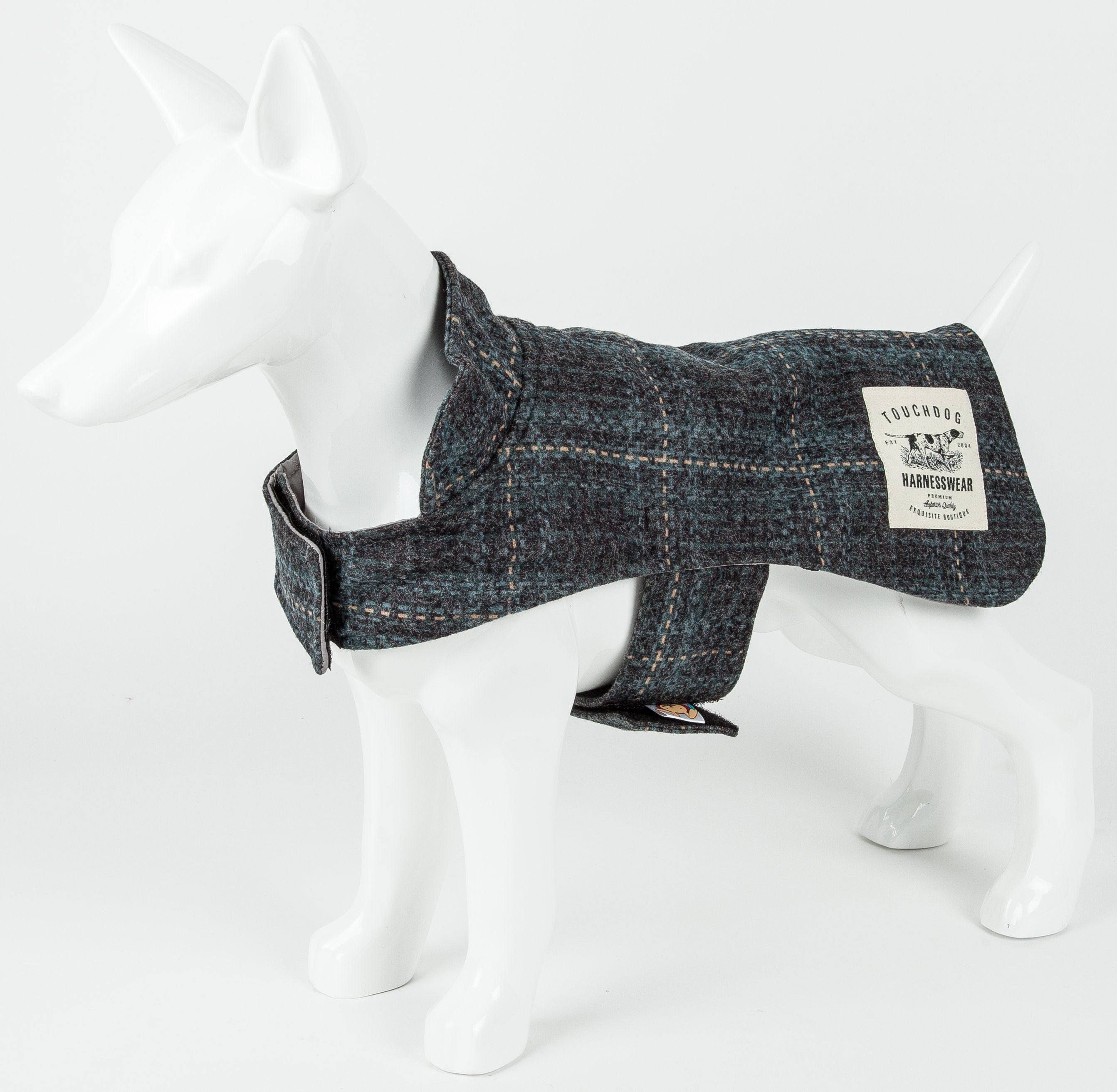 Windowpane Plaid Dog Jacket & Reversible Mat Set