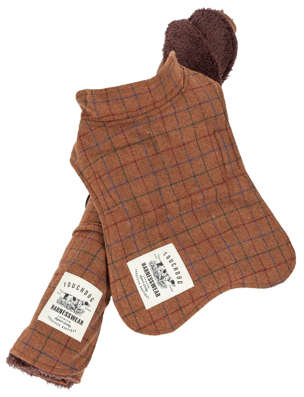 2-in-1 Windowpane Plaid Dog Jacket & Reversible Mat Set