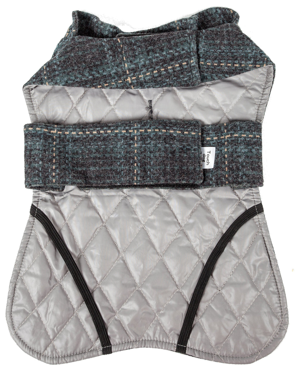 Windowpane Plaid Dog Jacket & Reversible Mat Set