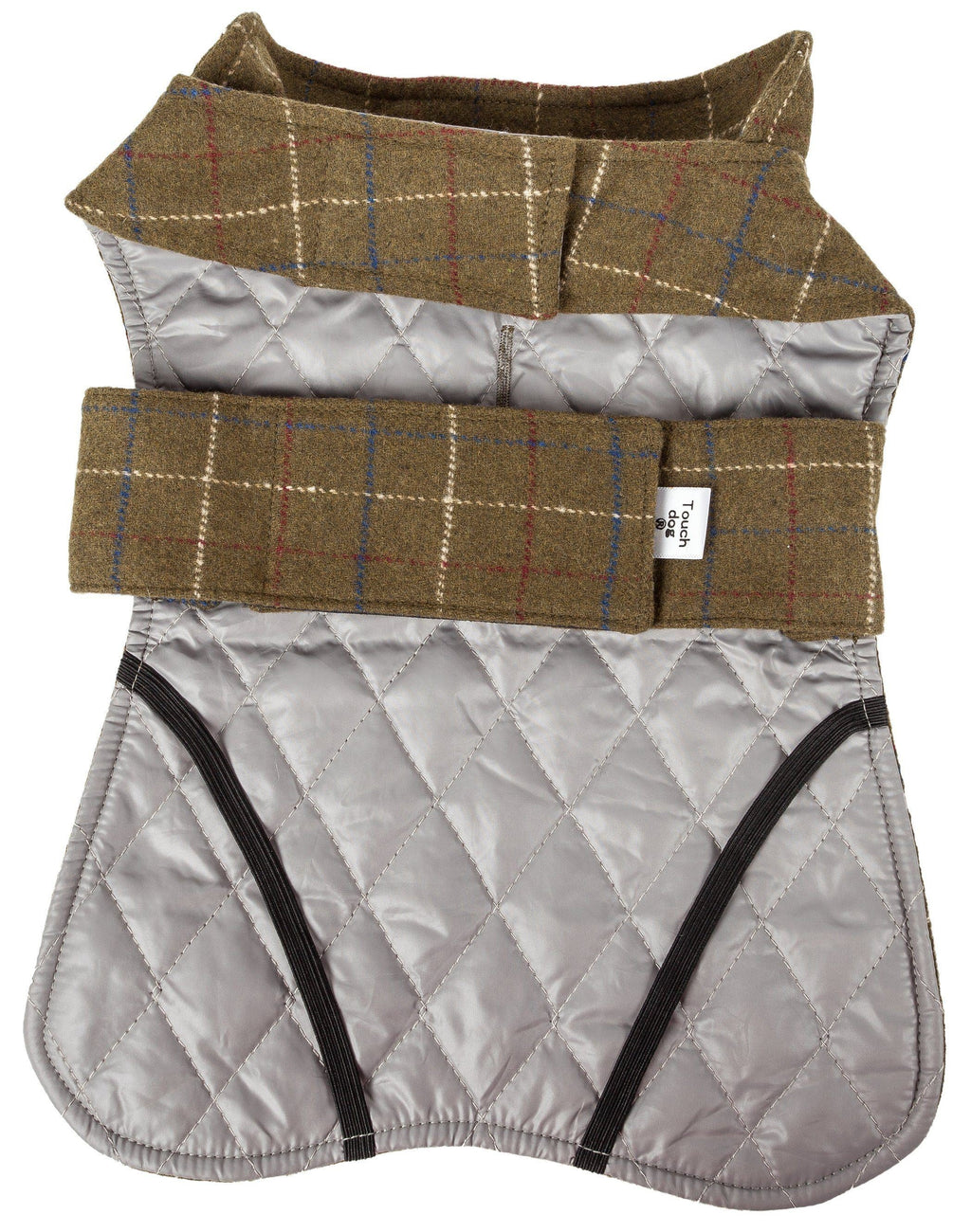2-in-1 Windowpane Plaid Dog Jacket & Reversible Mat Set