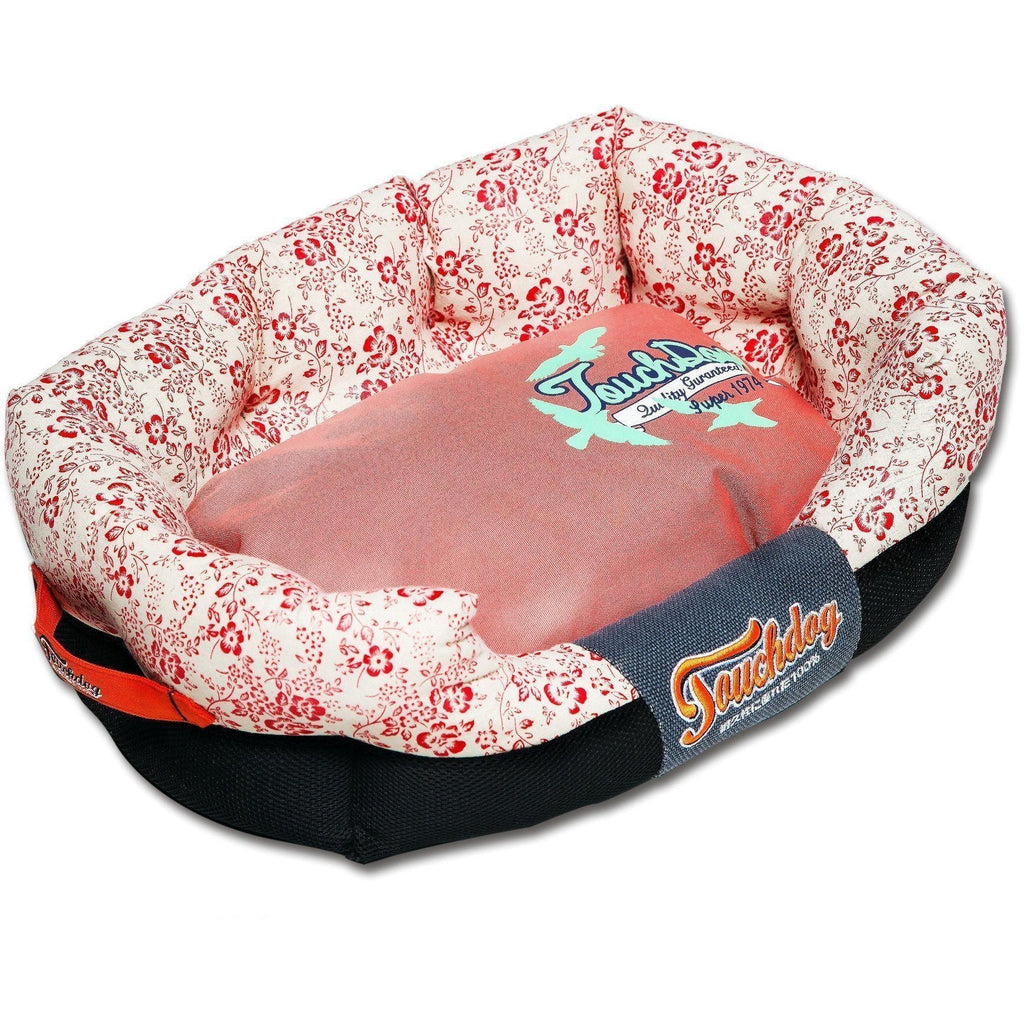 Floral-Galoral Ultra-Plush Rectangular Dog Bed with Removable Cushion