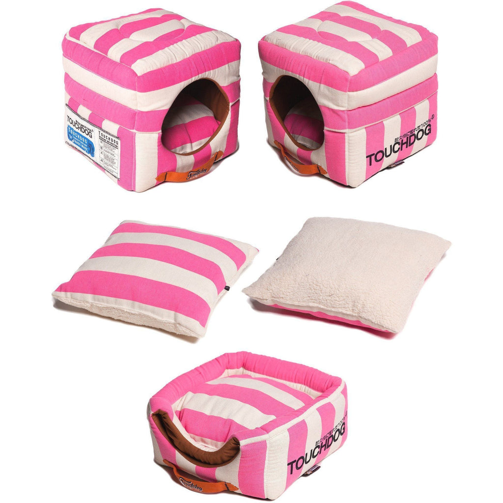 2-in-1 Convertible Pet Bed and House with Reversible Cushion