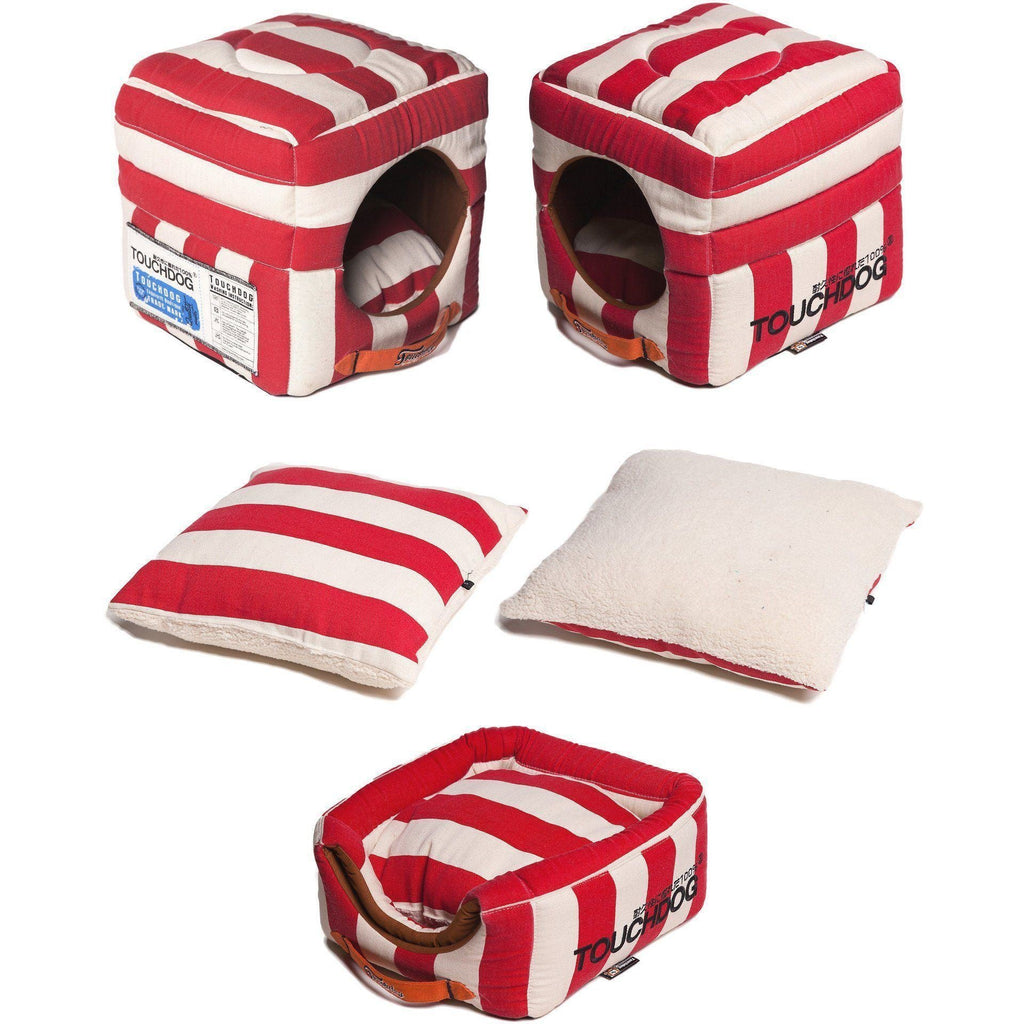 2-in-1 Convertible Pet Bed and House with Reversible Cushion