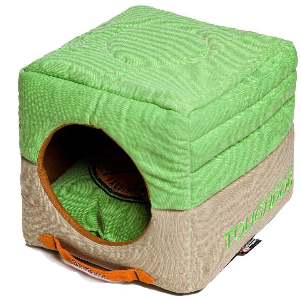 Convertible Nylon-Cotton Pet Bed and Indoor House for Small Dogs & Cats