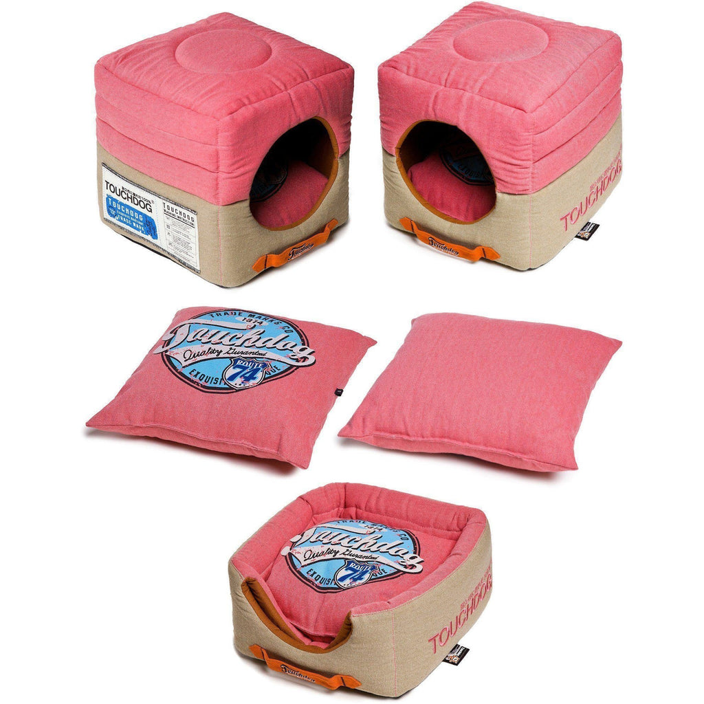 Convertible Nylon-Cotton Pet Bed and Indoor House for Small Dogs & Cats