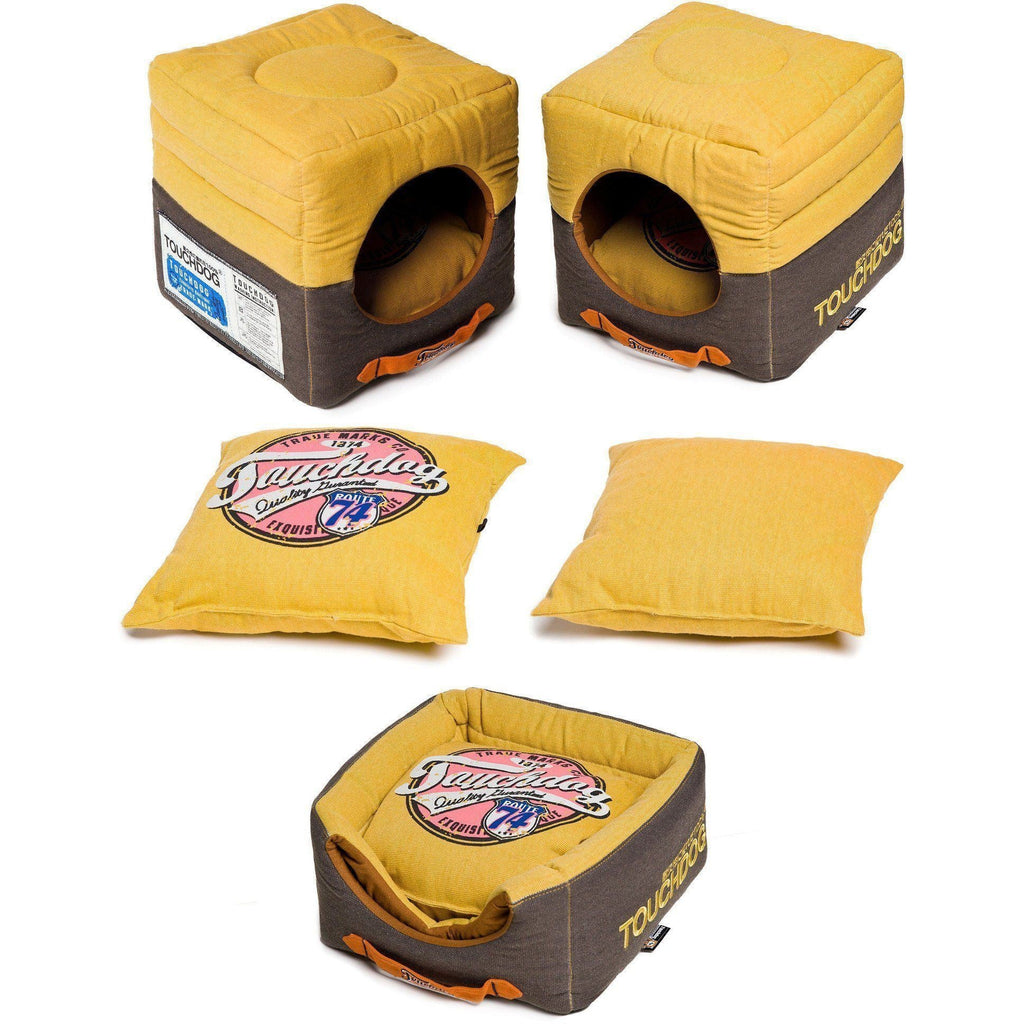 Convertible Nylon-Cotton Pet Bed and Indoor House for Small Dogs & Cats