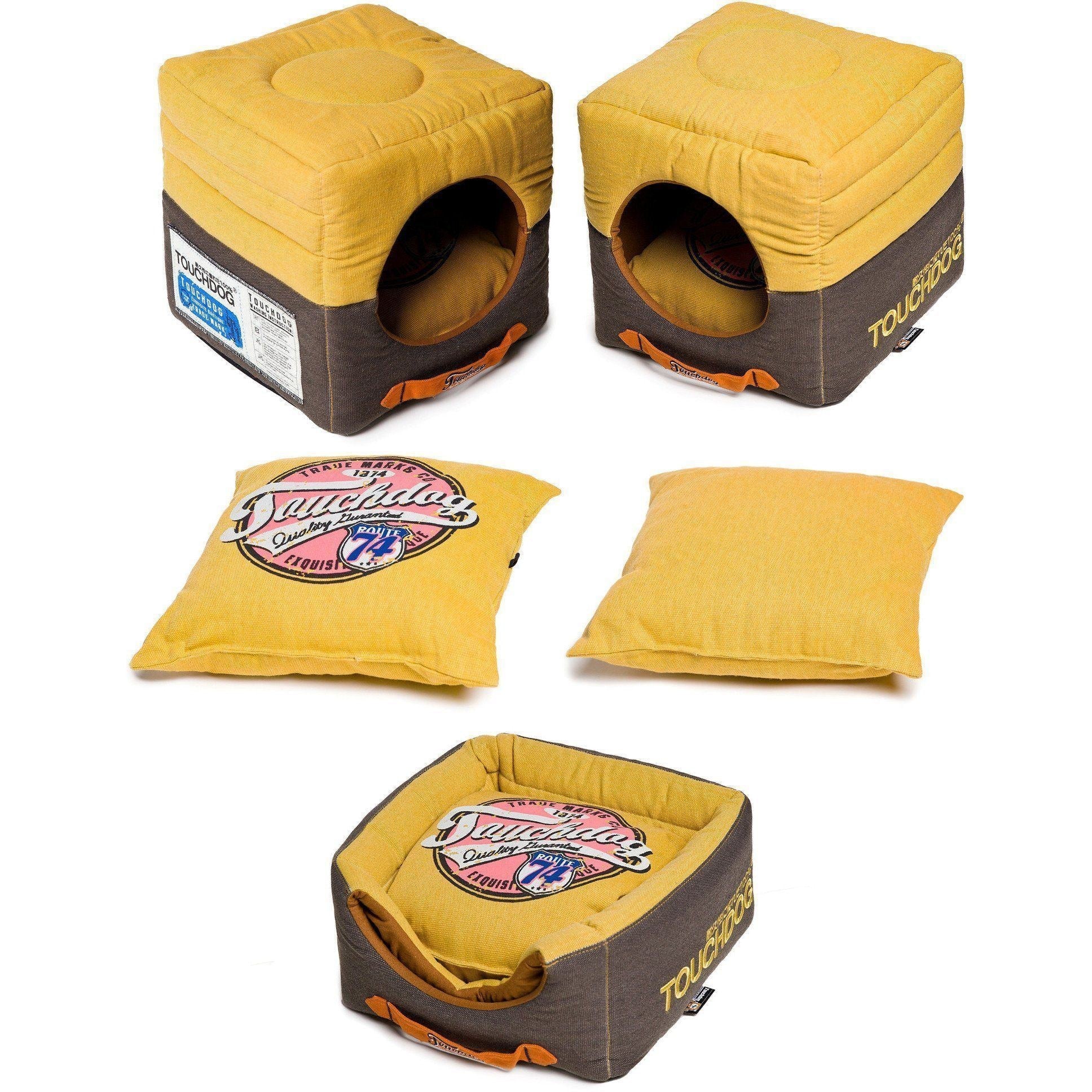 Convertible Nylon-Cotton Pet Bed and Indoor House for Small Dogs & Cats