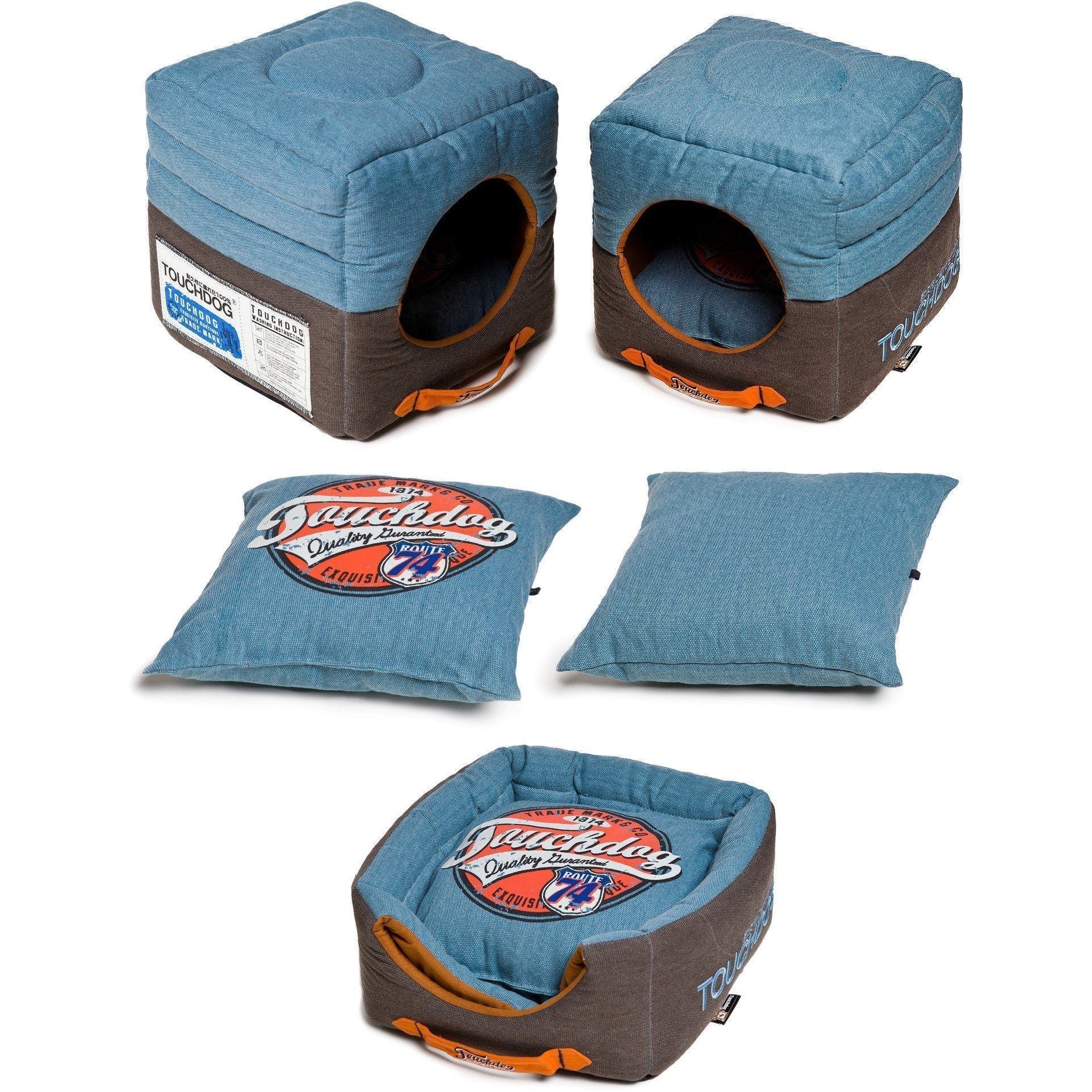 Convertible Nylon-Cotton Pet Bed and Indoor House for Small Dogs & Cats