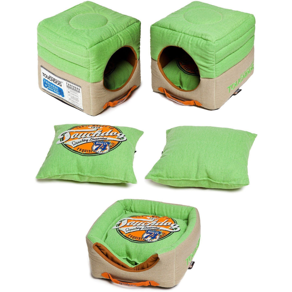 Convertible Nylon-Cotton Pet Bed and Indoor House for Small Dogs & Cats