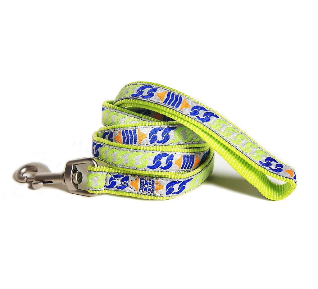 Dog Collar and Leash Set with Designer Print, 48" Leash, Small–Large