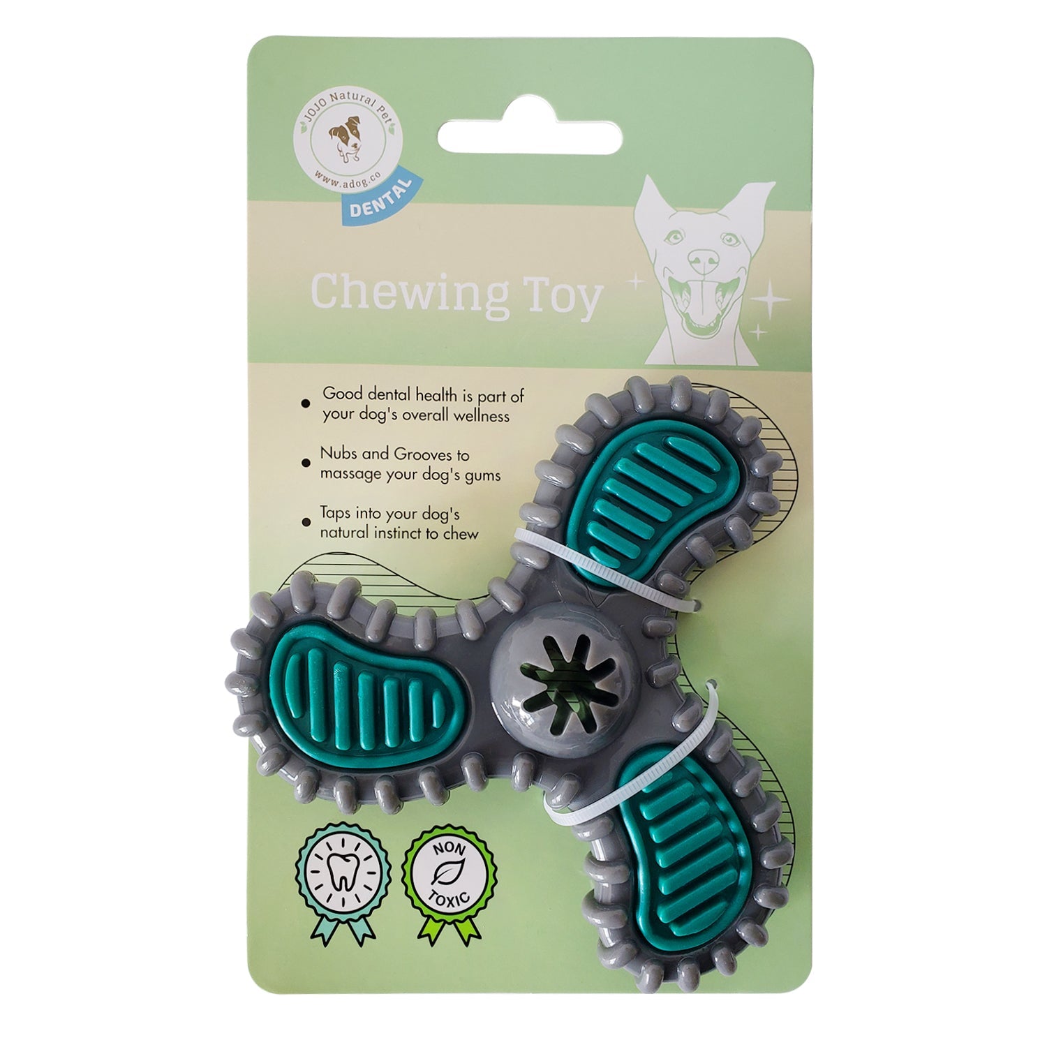 TPR Dental Spinner Dog Toy for Puppies and Moderate Chewers