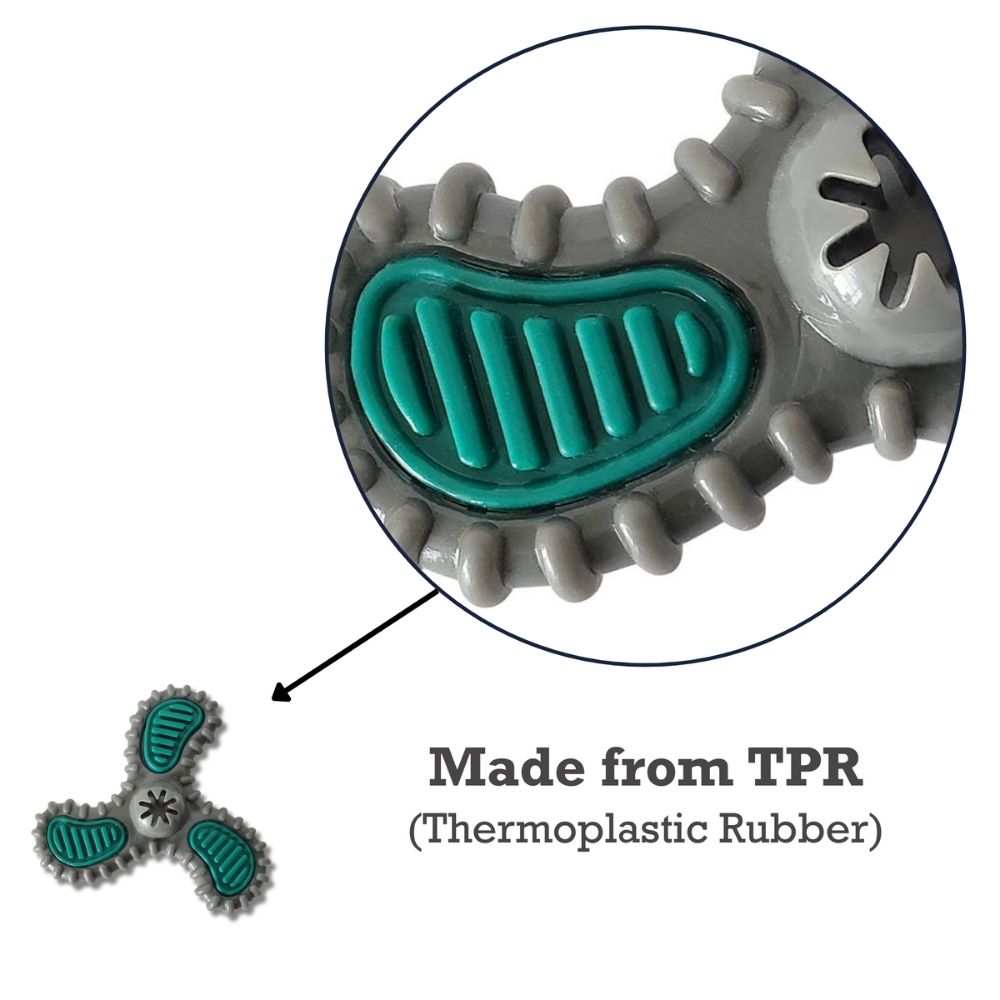 TPR Dental Spinner Dog Toy for Puppies and Moderate Chewers