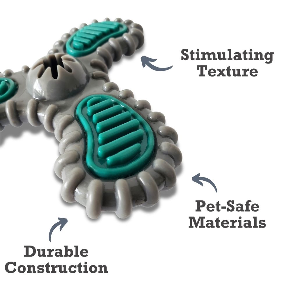 TPR Dental Spinner Dog Toy for Puppies and Moderate Chewers