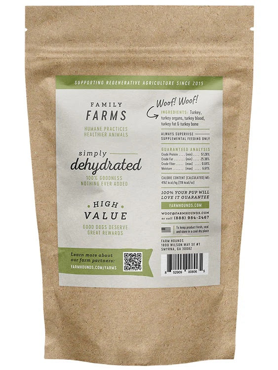 Pasture-Raised Turkey Dog Treats – Single Ingredient, Dehydrated