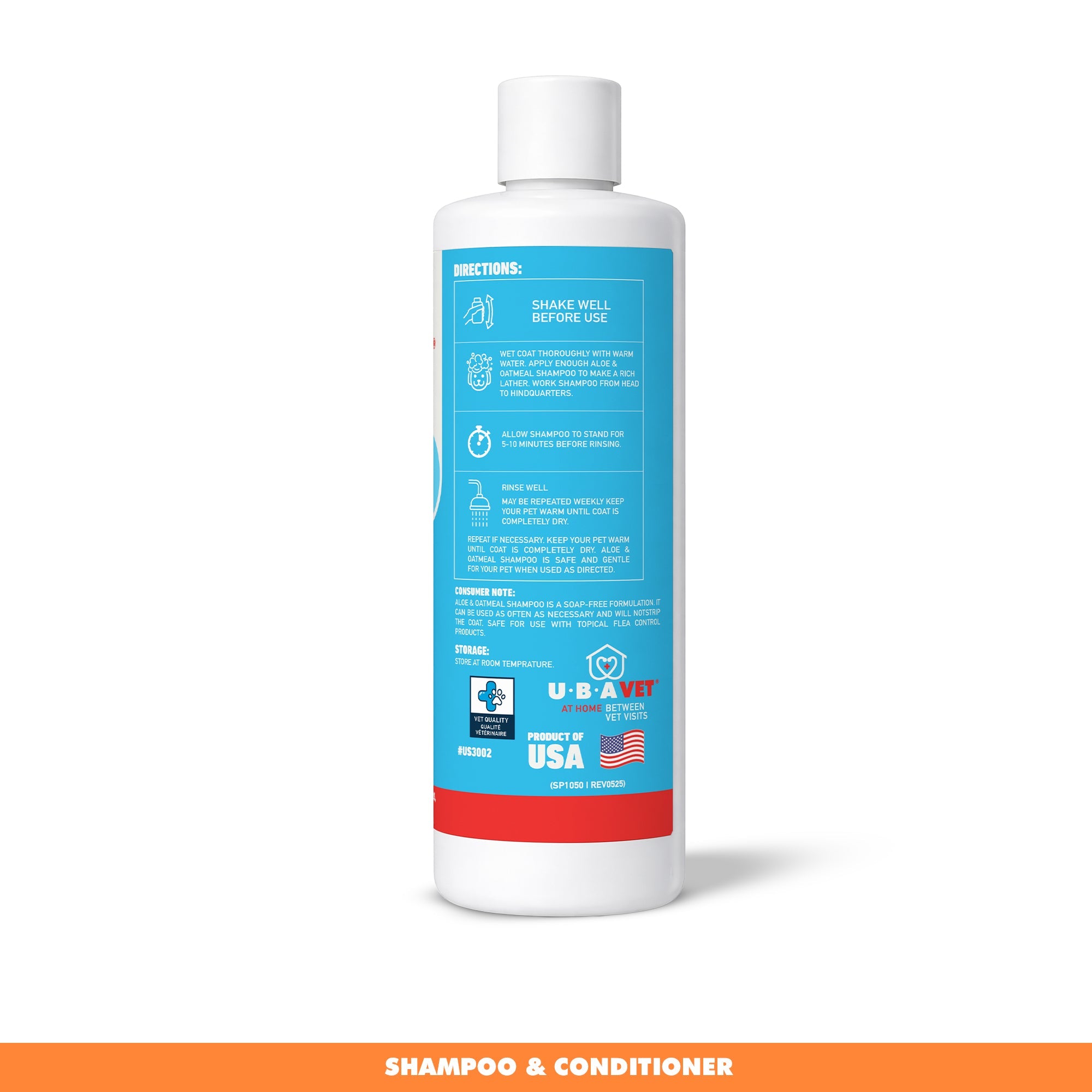 Aloe & Oatmeal Shampoo for Dogs & Cats, 16.9 fl oz