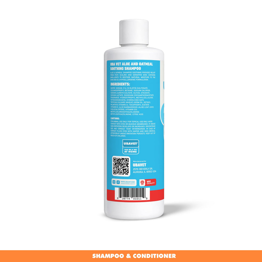Aloe & Oatmeal Shampoo for Dogs & Cats, 16.9 fl oz