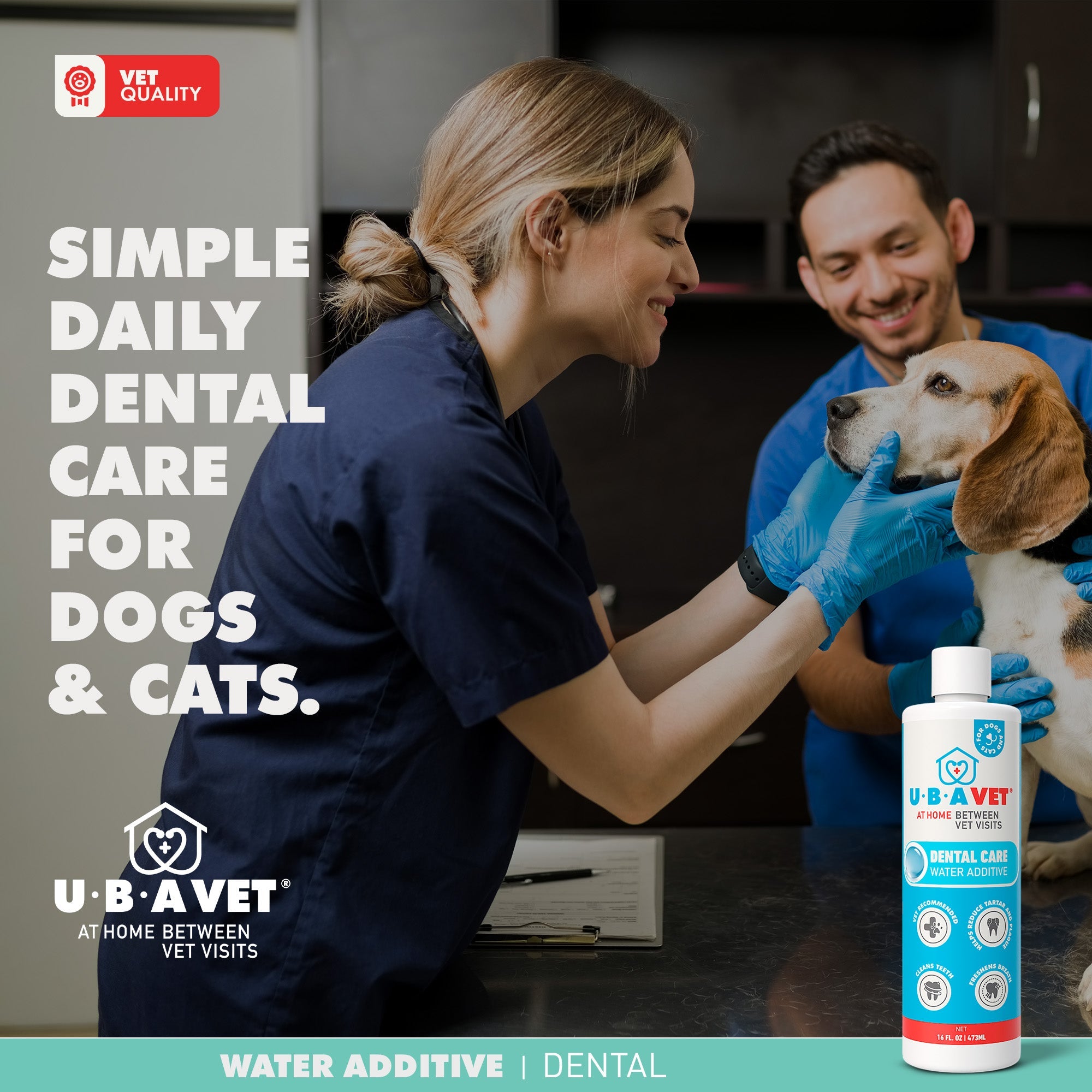 Dental Care Water Additive for Dogs & Cats, 16 fl oz