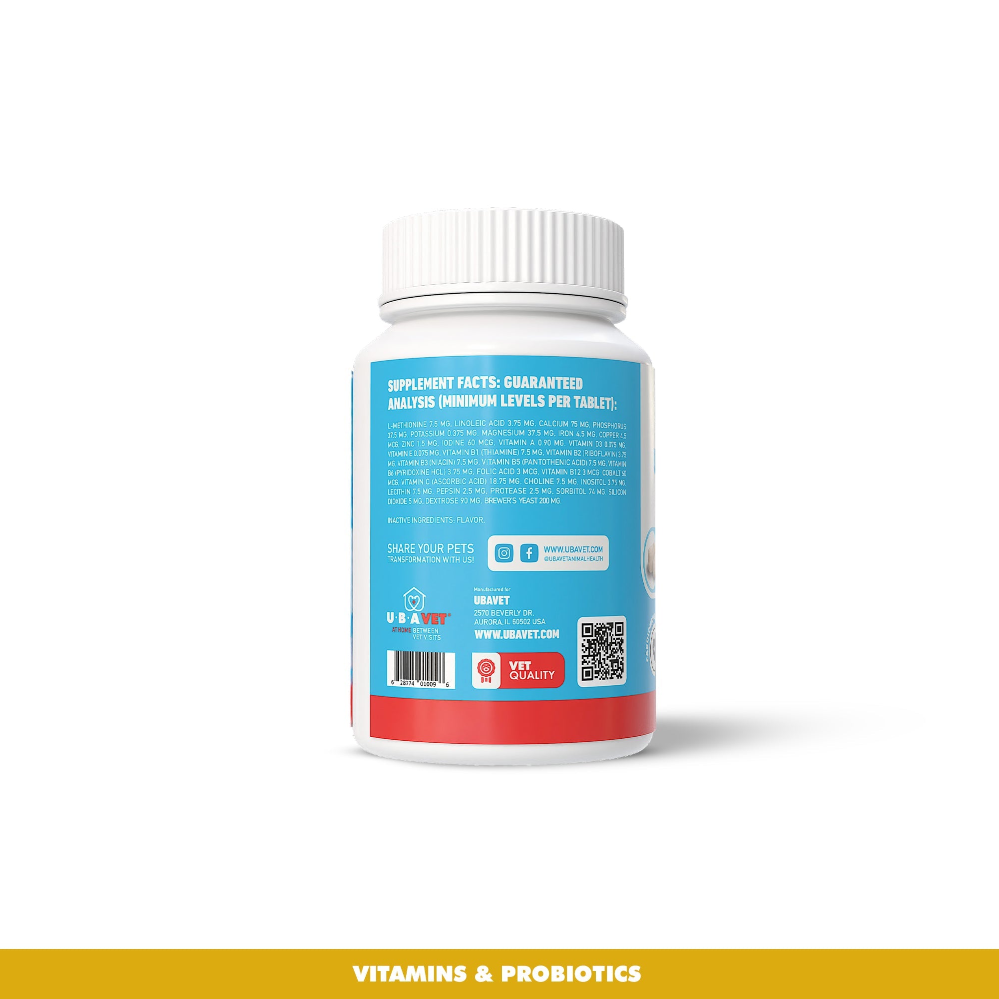 Immune Support Daily Multi-Vitamin & Mineral Tablets for Dogs, Chicken, 90ct