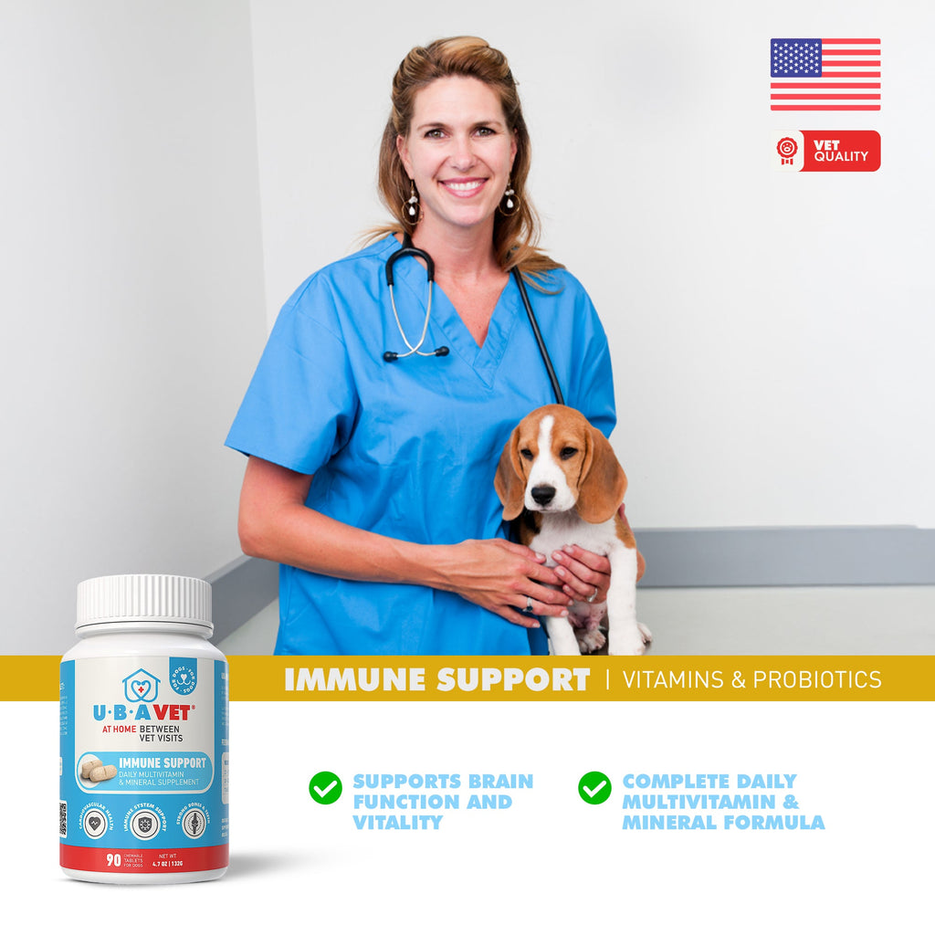 Immune Support Daily Multi-Vitamin & Mineral Tablets for Dogs, Chicken, 90ct