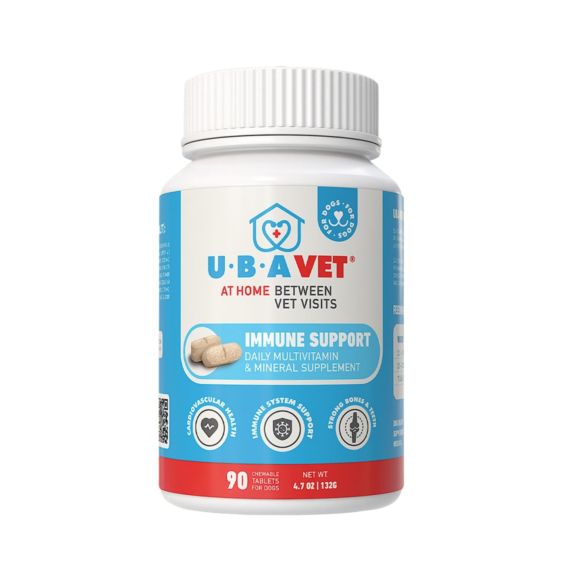 Immune Support Daily Multi-Vitamin & Mineral Tablets for Dogs, Chicken, 90ct